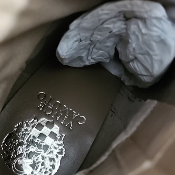 VINCE CAMUTO SLOUCHED LEATHER WESTERN BOOTS WOMANS 5 TAN SUEDE MADE IN BRAZIL - Picture 10 of 16